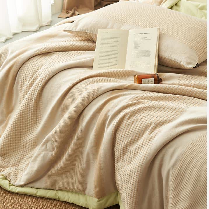 Biancheria da letto in puro cotone morbido e semplice