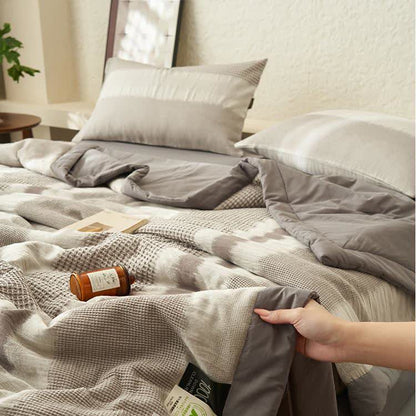 Biancheria da letto in puro cotone morbido e semplice