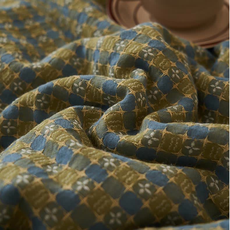 Biancheria da letto in puro cotone morbido jacquard tinto in filo
