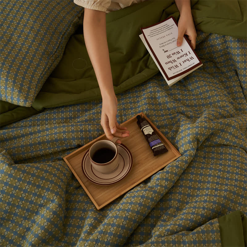 Biancheria da letto in puro cotone morbido jacquard tinto in filo