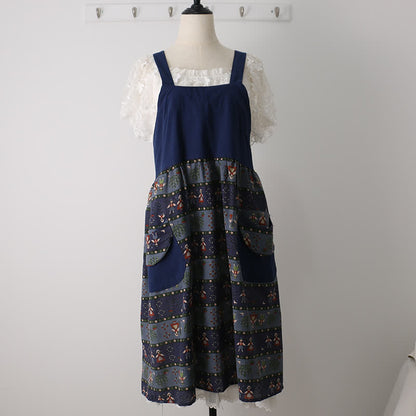 Grembiule da cucina in cotone con motivo vintage