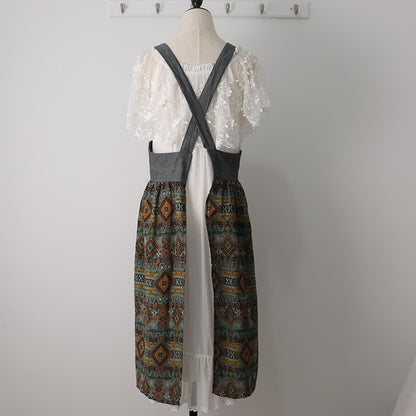 Grembiule da cucina in cotone con motivo vintage