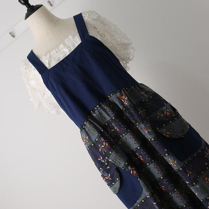 Grembiule da cucina in cotone con motivo vintage