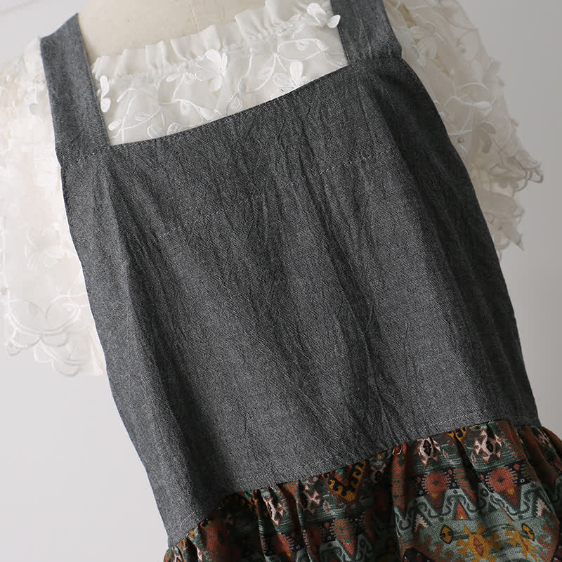 Grembiule da cucina in cotone con motivo vintage