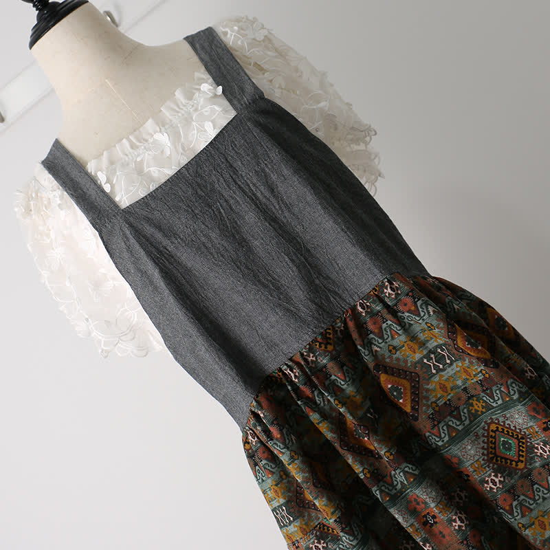 Grembiule da cucina in cotone con motivo vintage