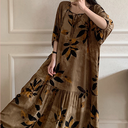 Camicia da notte lunga, morbida e traspirante, stile retrò