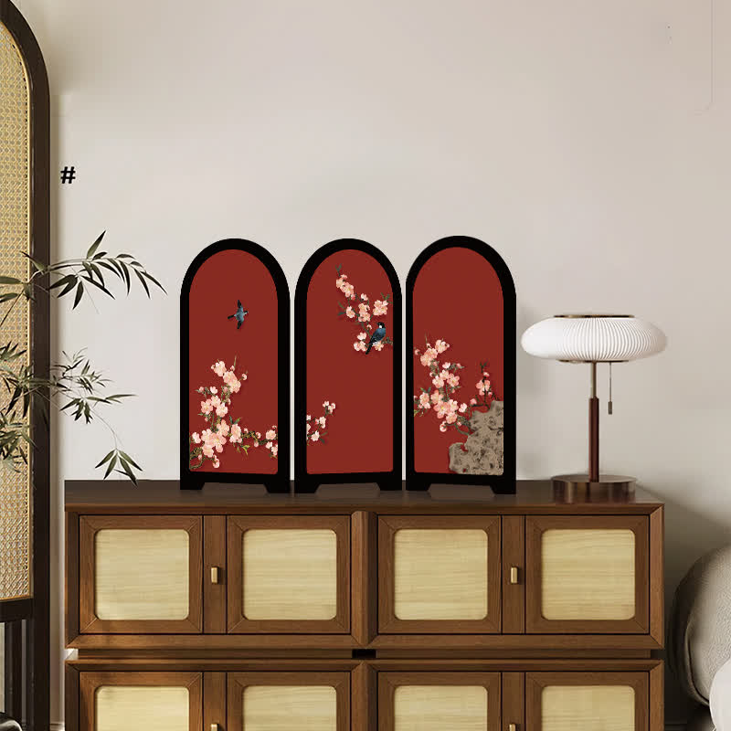 Paravento pieghevole floreale vintage