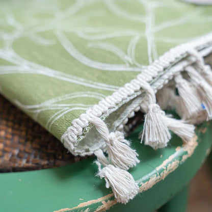 Tenda semi-oscurante rustica a foglia verde