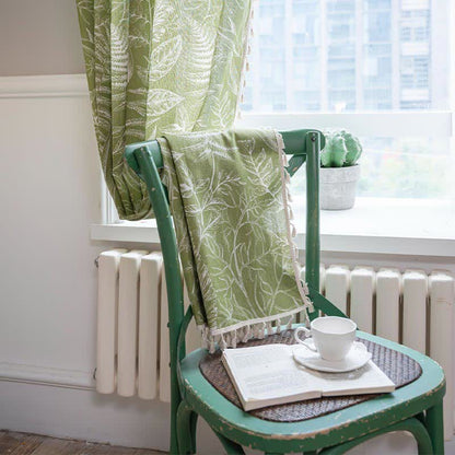 Tenda semi-oscurante rustica a foglia verde