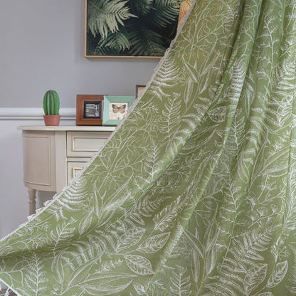 Tenda semi-oscurante rustica a foglia verde