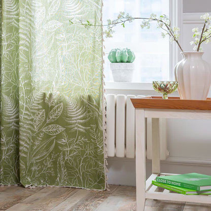 Tenda semi-oscurante rustica a foglia verde