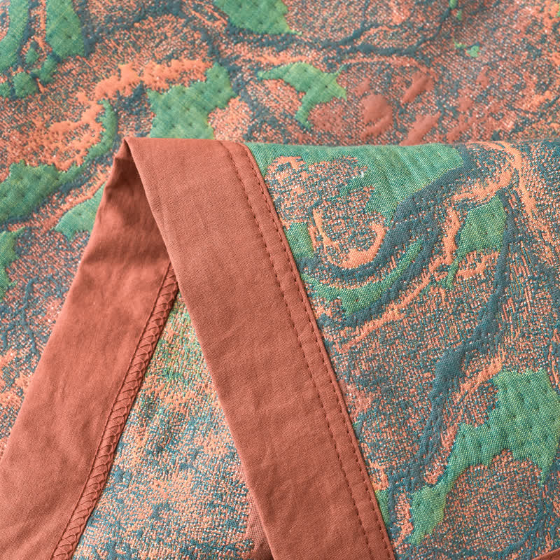 Coperta in garza di cotone tinta in filo della serie Forest