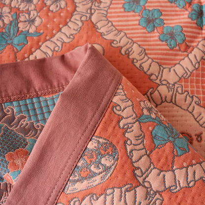 Coperta in cotone jacquard a doppio strato di garza