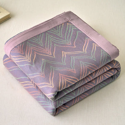 Trapunta traspirante in garza di cotone tinto in filo jacquard