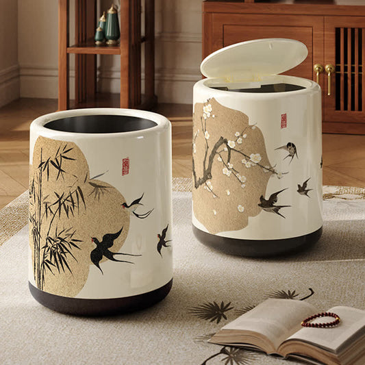Cestino per rifiuti a doppio strato Floral Magpie