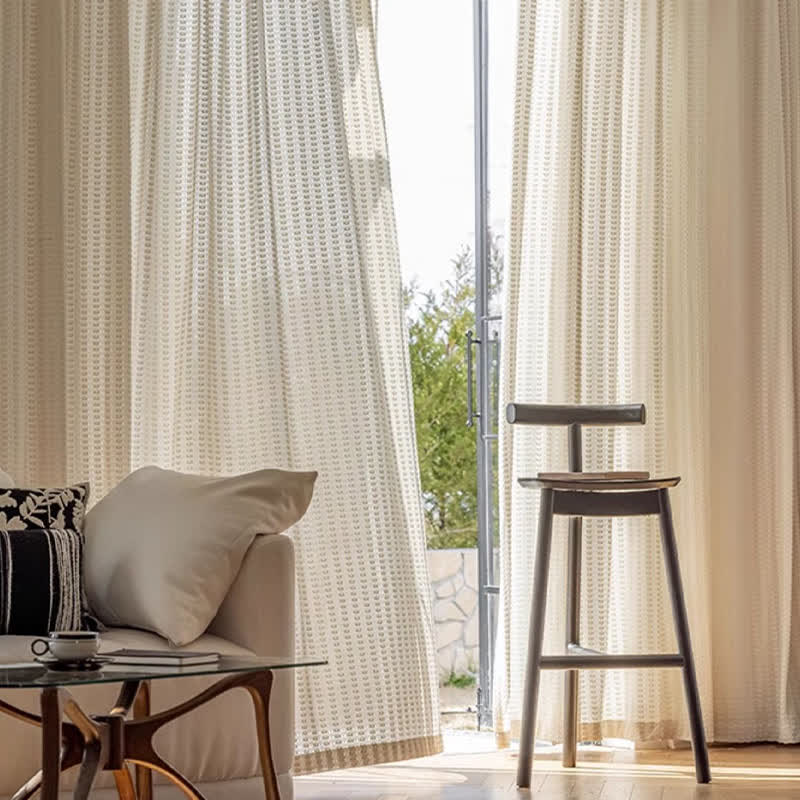 Tenda in garza trasparente con motivo floreale vintage francese