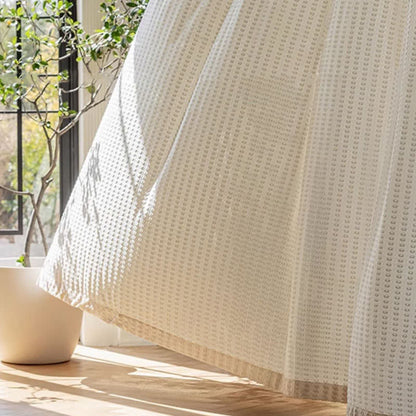 Tenda in garza trasparente con motivo floreale vintage francese