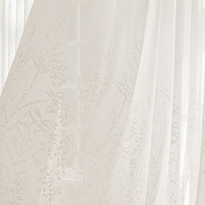 Tenda trasparente floreale jacquard francese