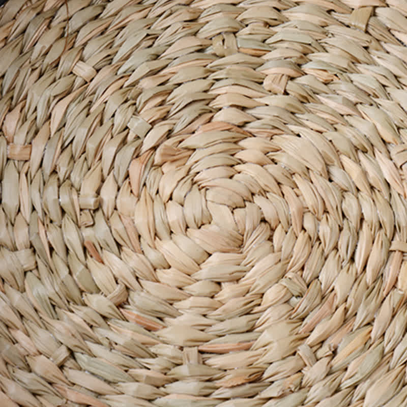 Cesto portaoggetti intrecciato in erba marina naturale