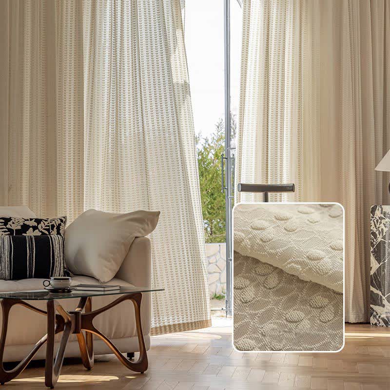 Tenda in garza trasparente con motivo floreale vintage francese