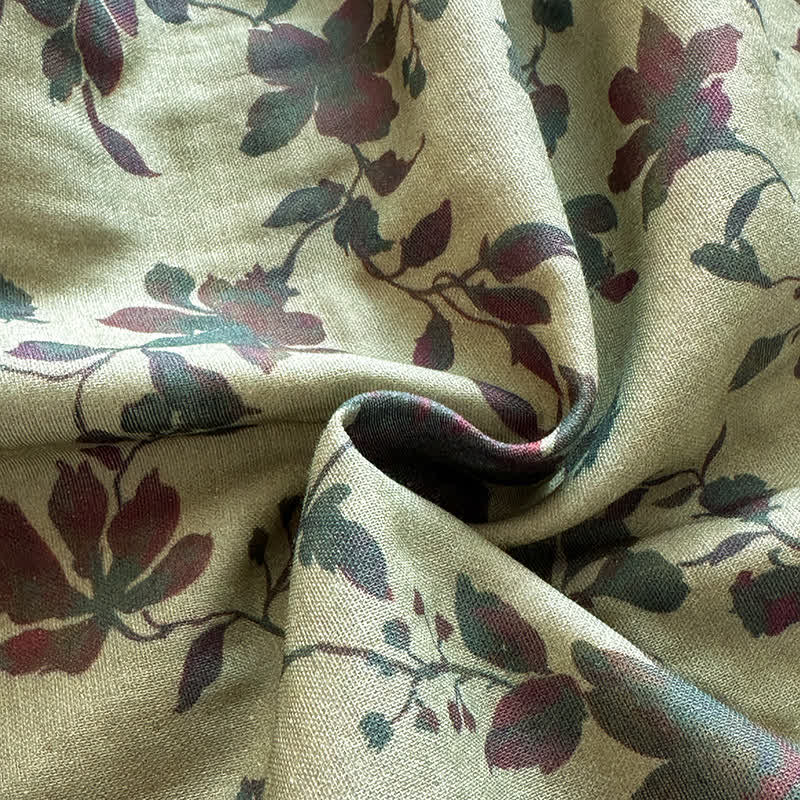 Lenzuolo con angoli in garza di cotone jacquard floreale
