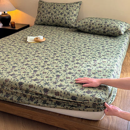 Lenzuolo con angoli in garza di cotone jacquard floreale