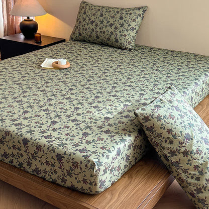 Lenzuolo con angoli in garza di cotone jacquard floreale