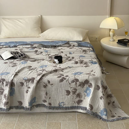 Trapunta comoda con nappe in garza di cotone a quattro strati