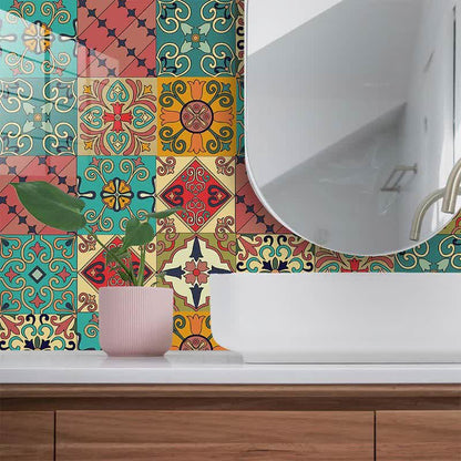 Adesivo per piastrelle paraschizzi marocchino colorato e rimovibile