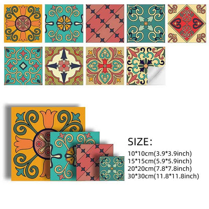 Adesivo per piastrelle paraschizzi marocchino colorato e rimovibile