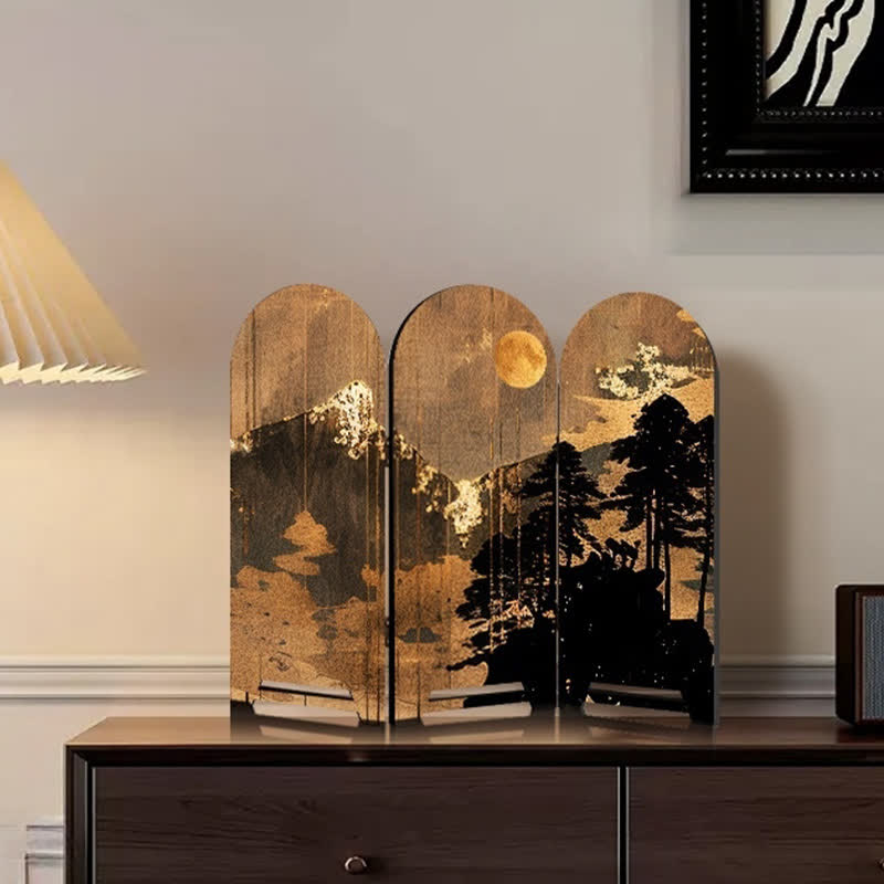 Ornamento da scrivania pieghevole vintage in legno