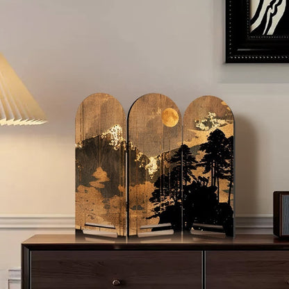 Ornamento da scrivania pieghevole vintage in legno