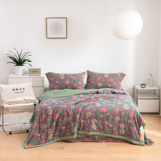 Biancheria da letto in garza di cotone Vintage Rose