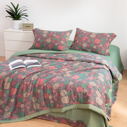 Biancheria da letto in garza di cotone Vintage Rose