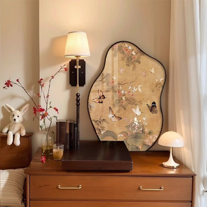 Decorazione da tavolo con farfalla rurale