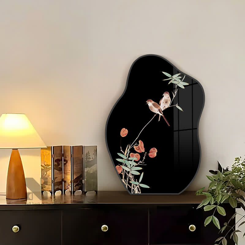 Decorazione da tavolo raffigurante una gazza rurale