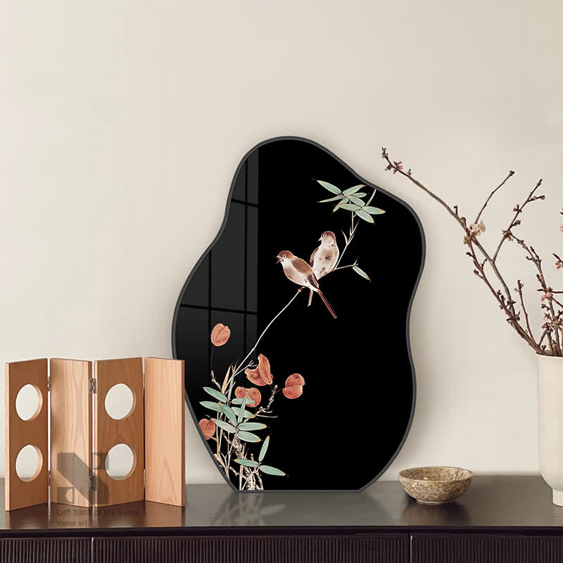 Decorazione da tavolo raffigurante una gazza rurale