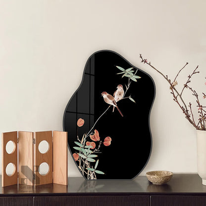 Decorazione da tavolo raffigurante una gazza rurale