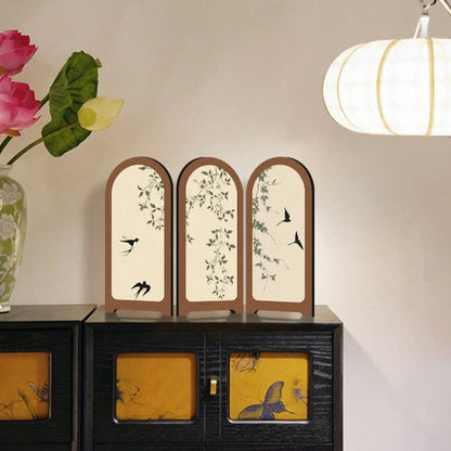 Decorazione pieghevole per la casa a forma di uccello floreale
