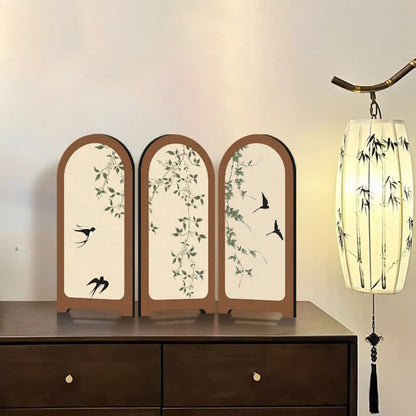 Decorazione pieghevole per la casa a forma di uccello floreale