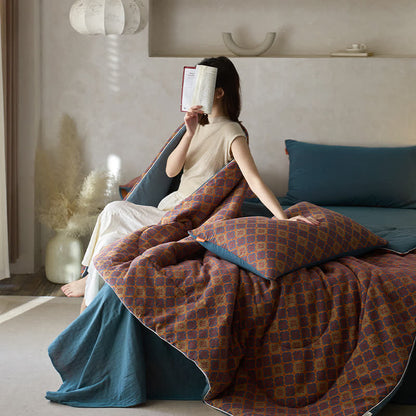 Biancheria da letto vintage in garza di cotone jacquard confortevole