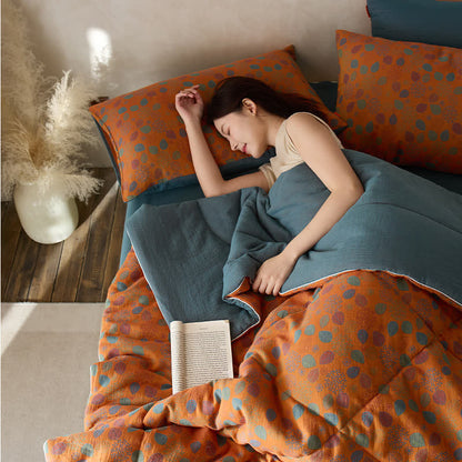Comoda biancheria da letto in garza di cotone jacquard