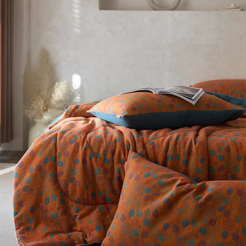 Comoda biancheria da letto in garza di cotone jacquard