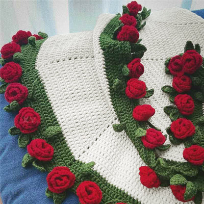 Bouquet di rose all'uncinetto fatto a mano