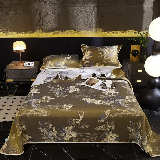 Copriletto reversibile rinfrescante Jacquard Landscape