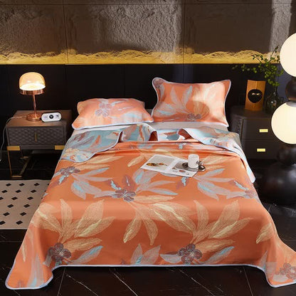 Copriletto traspirante reversibile Jacquard Leaf