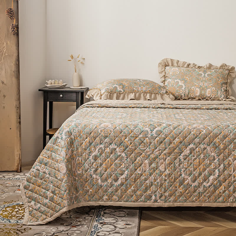 Biancheria da letto trapuntata morbida in fibra di Lyocell vintage