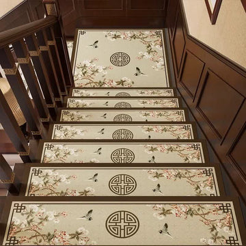 Gradini per scale antiscivolo tagliabili Floral Bird