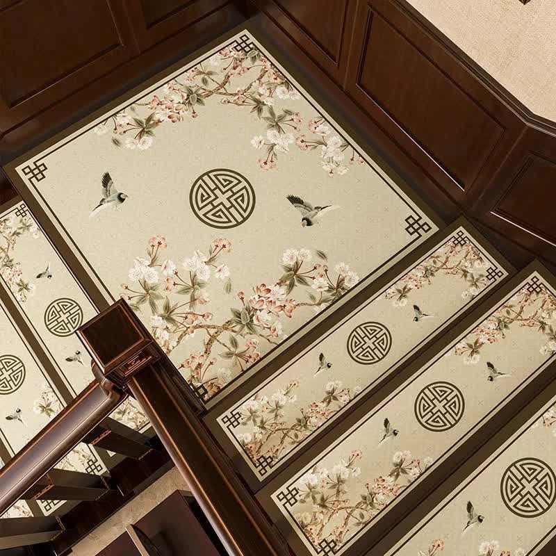 Gradini per scale antiscivolo tagliabili Floral Bird
