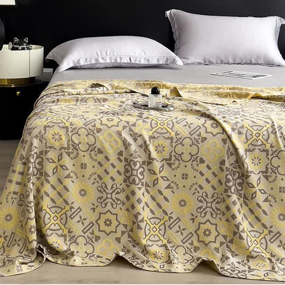 Trapunta leggera vintage in jacquard di fibra di bambù